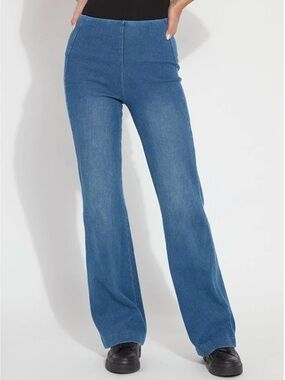 Lysse Mid-Blue High-Rise Flare Jeans